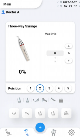 Стоматологическая установка Siger S30 New с сенсорным дисплеем с нижней подачей инструментов
