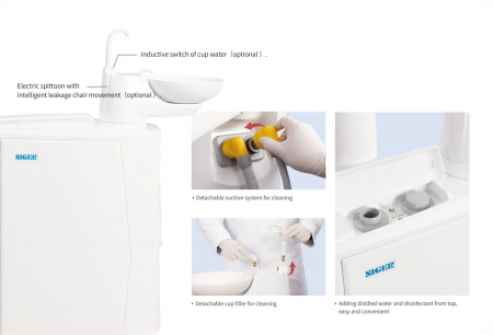 Стоматологическая установка Siger S30 New с сенсорным дисплеем с нижней подачей инструментов